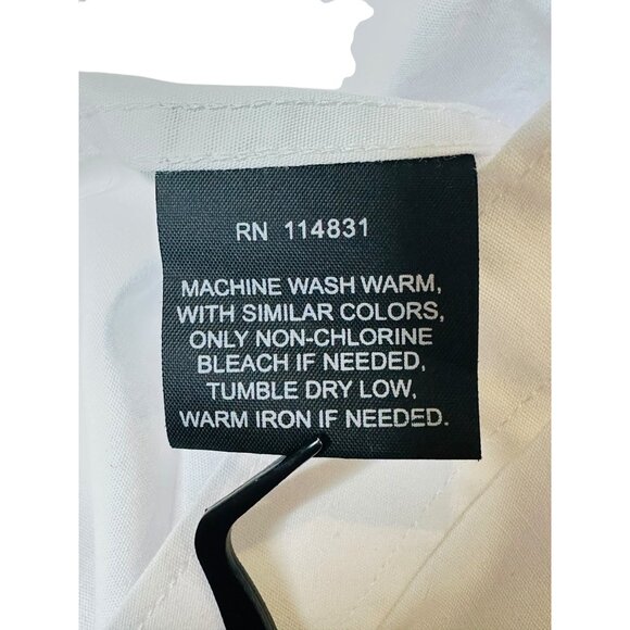 Beverly Hills Polo Club Slim Fit White Button Down Shirt M 15.5/32-33 - Picture 7 of 8